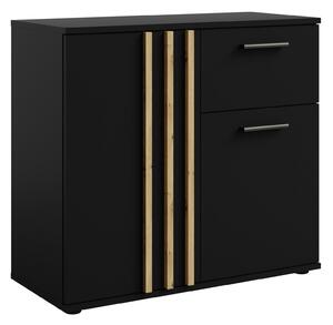 Komoda TECTONIC 80 cm do Salonu Sypialni z Szufladą Czarny