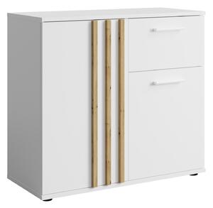 Komoda TECTONIC 80 cm do Salonu Sypialni z Szufladą Biały