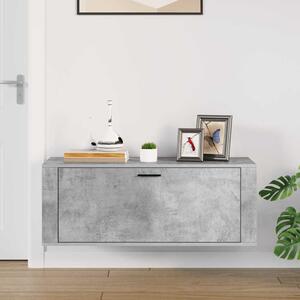 Ścienna szafka na buty, szarość betonu, 100x35x38 cm