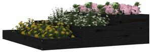 Donica, czarna, 107x107x27 cm, lite drewno sosnowe