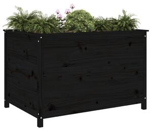Podwyższona donica ogrodowa, czarna, 119,5x82,5x78 cm, sosna