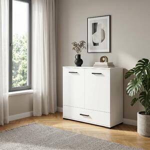 Komoda ALBANO 90 cm do Salonu Sypialni z Szufladą Biały