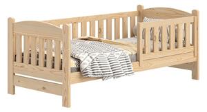 80x180 Łóżko dziecięce drewniane Alvins z szufladami - sosna