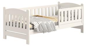 90x200 Łóżko dziecięce drewniane Alvins z szufladami - biały