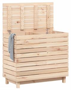 Kosz na pranie, 88,5x44x76 cm, lite drewno sosnowe