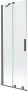 Mexen Velar parawan nawannowy 2-skrzydłowy rozsuwany 70 x 150 cm, transparent, gun metal - 896-070-000-01-95