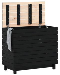 Kosz na pranie, 88,5x44x76 cm, lite drewno sosnowe
