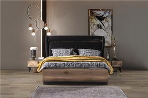 Łóżko tapicerowane z pojemnikiem Aquara