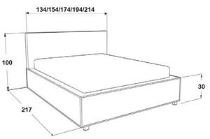 Łóżko 160x200 Tapicerowane NERANO | Tkaniny i Kolory Do Wyboru