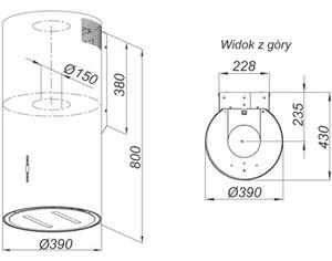 Okap LANILIA Wereniso 39.1 Czarny 715m3/h 65dB klasa A