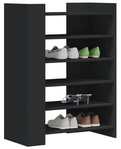 Szafka na buty, czarna, 74,5x37,5x100 cm