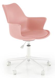 Różowy młodzieżowy fotel obrotowy - Asop