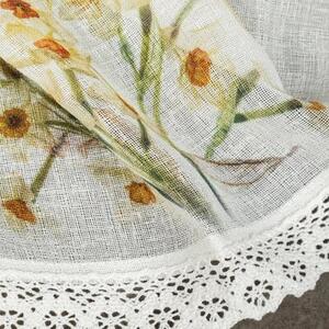 Firana gotowa EUROFIRANY Flora 150 x 30 cm BiaÅo-Å¼Ã³Åty