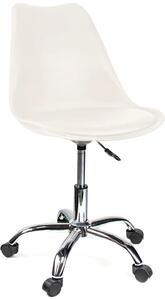 Białe krzesło obrotowe do biurka - Fosi 3X