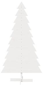 Drewniana choinka do udekorowania, biała, 180 cm, sosnowa