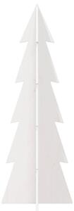 Drewniana choinka do udekorowania, biała, 112 cm, sosnowa
