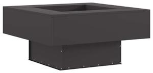 Kominek Czarny 80 x 80 x 40 cm Stal