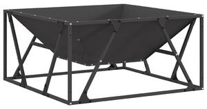 Kominek Czarny 80 x 80 x 40 cm Stal