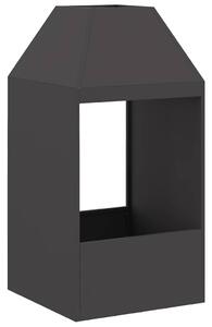Kominek Czarny 50 x 50 x 100 cm Stal