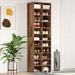 Szafka na buty Stare drewno 54x34x183 cm Drewno klejone