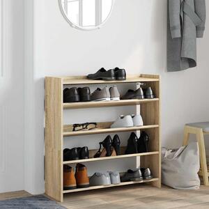 Półka na buty, dąb sonoma 80x25x81 , materiał drewnopochodny