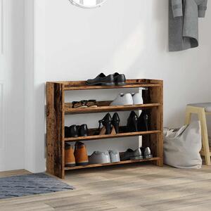 Stojak na buty, stare drewno, 80x25x62 cm