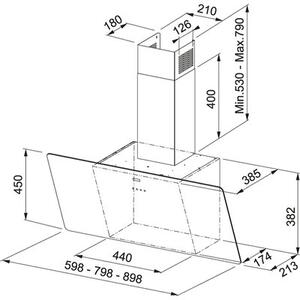 Okap FRANKE Evo FPJ 615 V BK A Czarne szkÅo 560m3/h 63dB klasa C