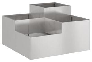 Doniczka ogrodowa Srebrny 80 x 80 x 48 cm stal nierdzewna