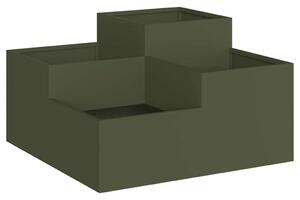 Doniczka ogrodowa oliwkowy 80 x 80 x 48 cm Stal