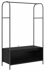 Wieszak na Ubrania z przechowywaniem Czarny 100 x 44 x 160 cm