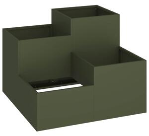 Doniczka ogrodowa oliwkowy 80 x 80 x 60 cm Stal