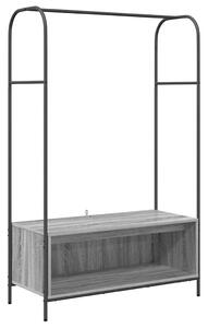 Wieszak na Ubrania z przechowywaniem Szary 100 x 44 x 160 cm