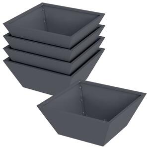 Doniczka ogrodowa 5 pcs Antracyt 40 x 40 x 15 cm