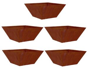 Doniczka ogrodowa 5 pcs Rdzawy 35 x 35 x 15 cm