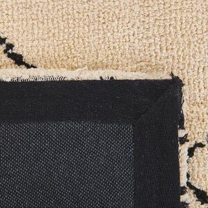 Nowoczesny dywan w romby prostokątny 160 x 230 cm beżowo-czarny Mutki Beliani
