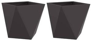 Donica 2 pcs Czarny 40 x 40 x 40 cm Stal