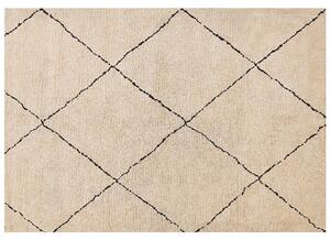 Nowoczesny dywan w romby prostokątny 160 x 230 cm beżowo-czarny Mutki Beliani