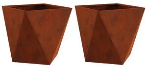 Donica 2 pcs Rdzawy 40 x 40 x 40 cm