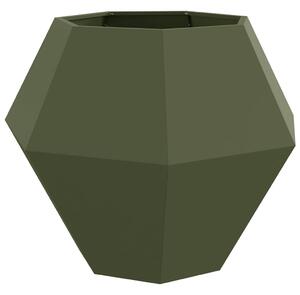 Donica Zielony oliwkowy 100 x 100 x 80 cm Stal
