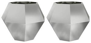 Donica 2 pcs Srebrny 100 x 100 x 80 cm Stal Galwanizowana