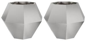 Donica 2 pcs Srebrny 75 x 75 x 60 cm Stal nierdzewna