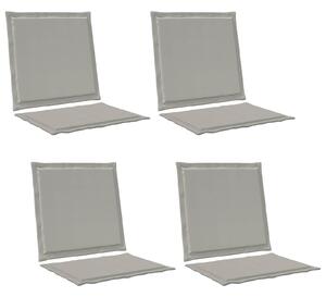 Poduszki na Siedzisko i Oparcie 4 pcs jasnoszary 47 x 45 x 2 cm