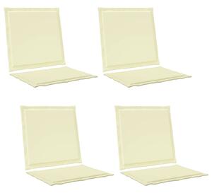 Poduszki na Siedzisko i Oparcie 4 pcs kremowy 47 x 45 x 2 cm