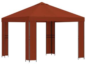 Altana 3 x 3 m terakota Poliester i Stal 190 gsm