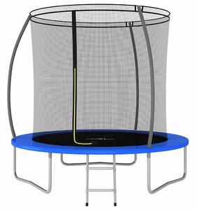 Trampolina z akcesoriami, okrągła, 244x55 cm, 100 kg