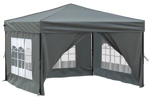 Składany namiot imprezowy ze ściankami, antracytowy, 3x3 m