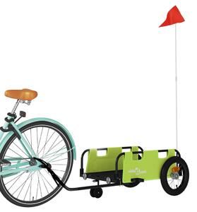 Przyczepka rowerowa, zielona, tkanina Oxford i żelazo