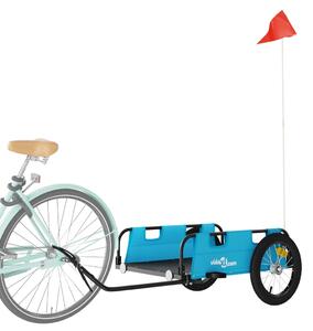 Przyczepka rowerowa, niebieska, tkanina Oxford i żelazo