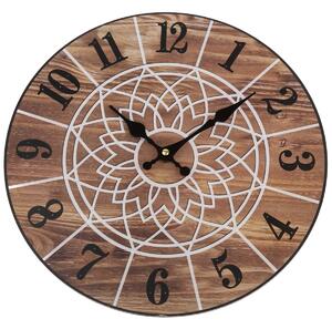 Zegar ścienny Mandala 34 cm, natural
