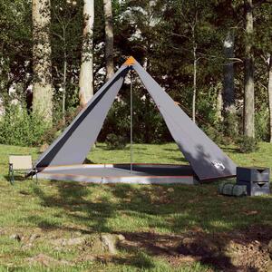 Namiot rodzinny tipi, 8-os., szaro-pomarańczowy, wodoszczelny